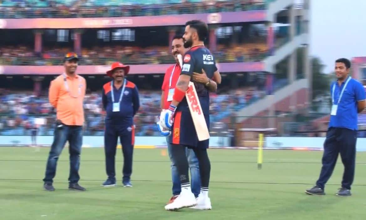 When Virat Kohli Touched Childhood Coach Rajkumar's Feet During IPL 2023 Game